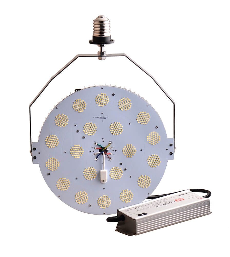 A lamp that is on top of a table.