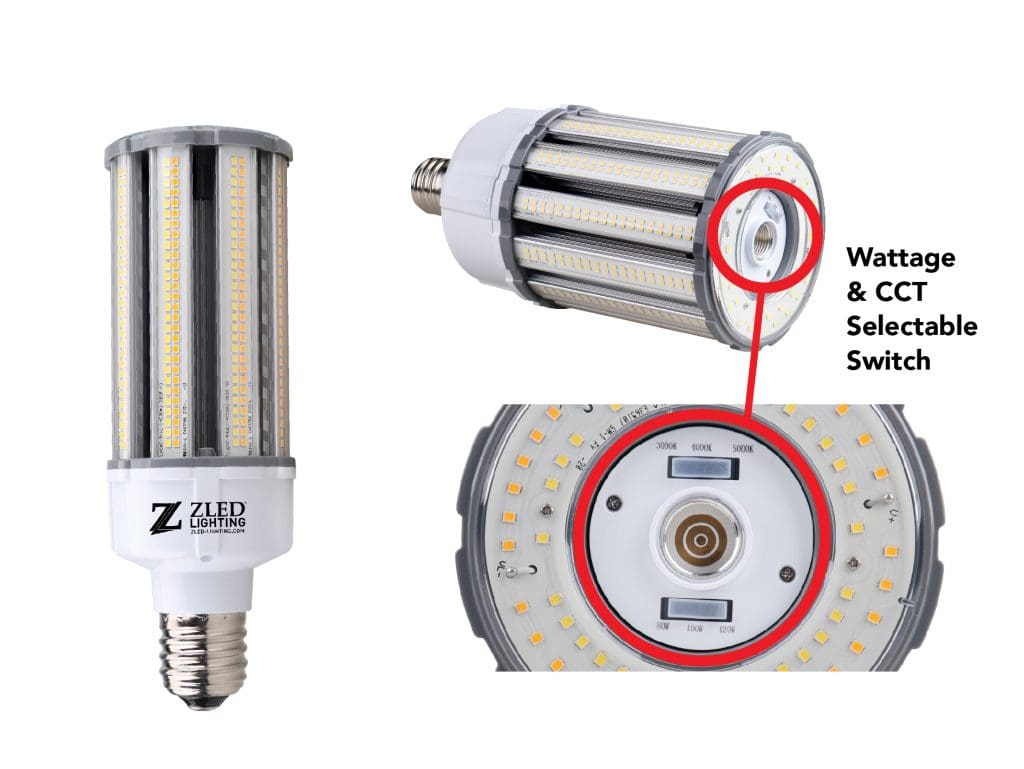 A close up of the side and bottom of an led bulb