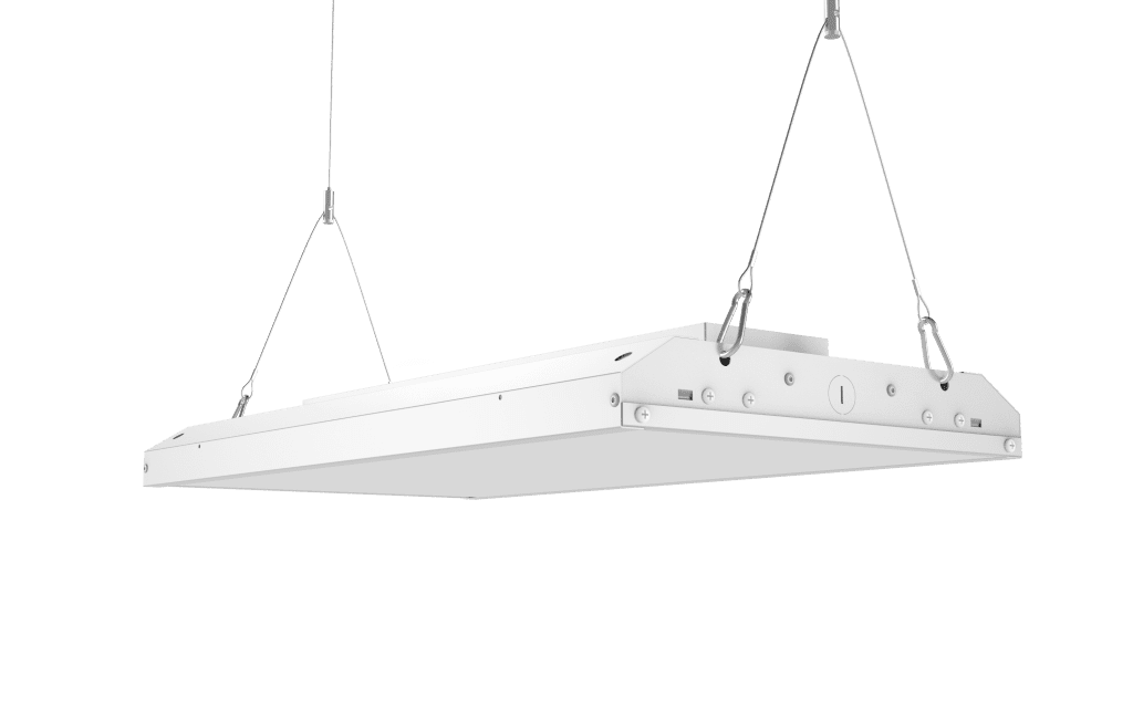 White rectangular ceiling light fixture.