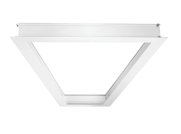 White metal ceiling light frame.