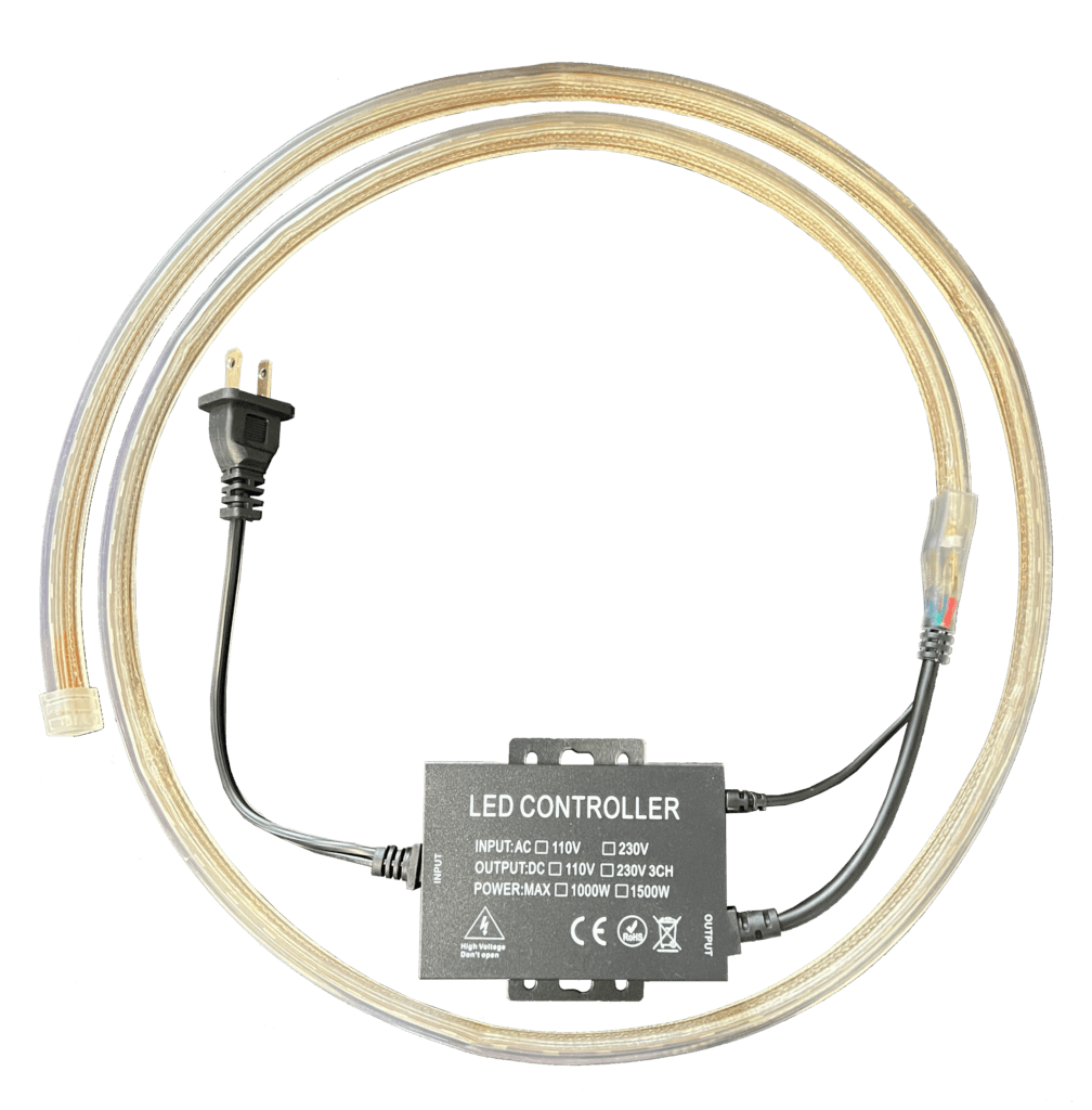 LED strip lights with controller.