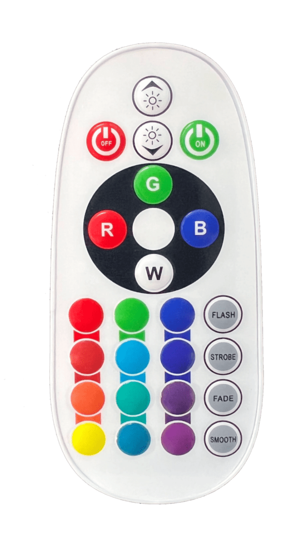 Remote control for RGB LED lights.