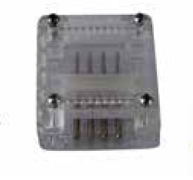 Clear plastic box with metal screws.