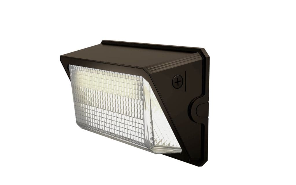 LED wall-mounted outdoor light fixture.