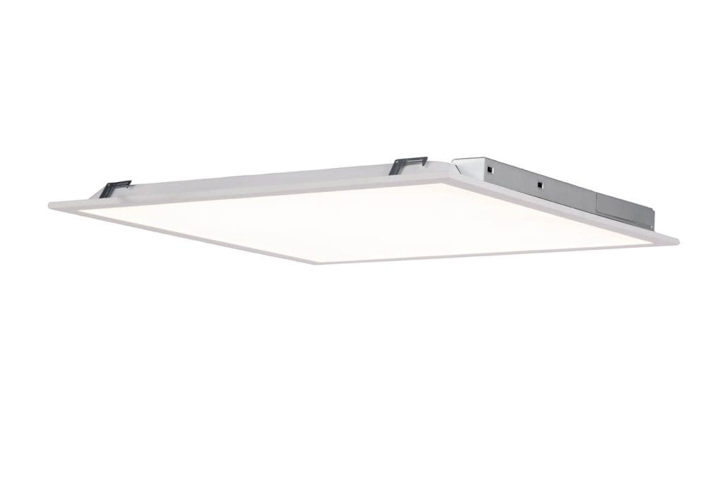 Here's an alt tag for the image: Square LED ceiling light fixture.