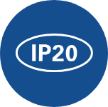 A blue circle with the word ip 2 0 in it.