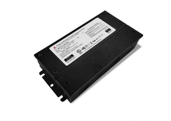 Black electronic device with labeled white sticker.