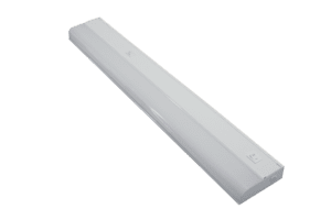 Rectangular white LED light fixture.