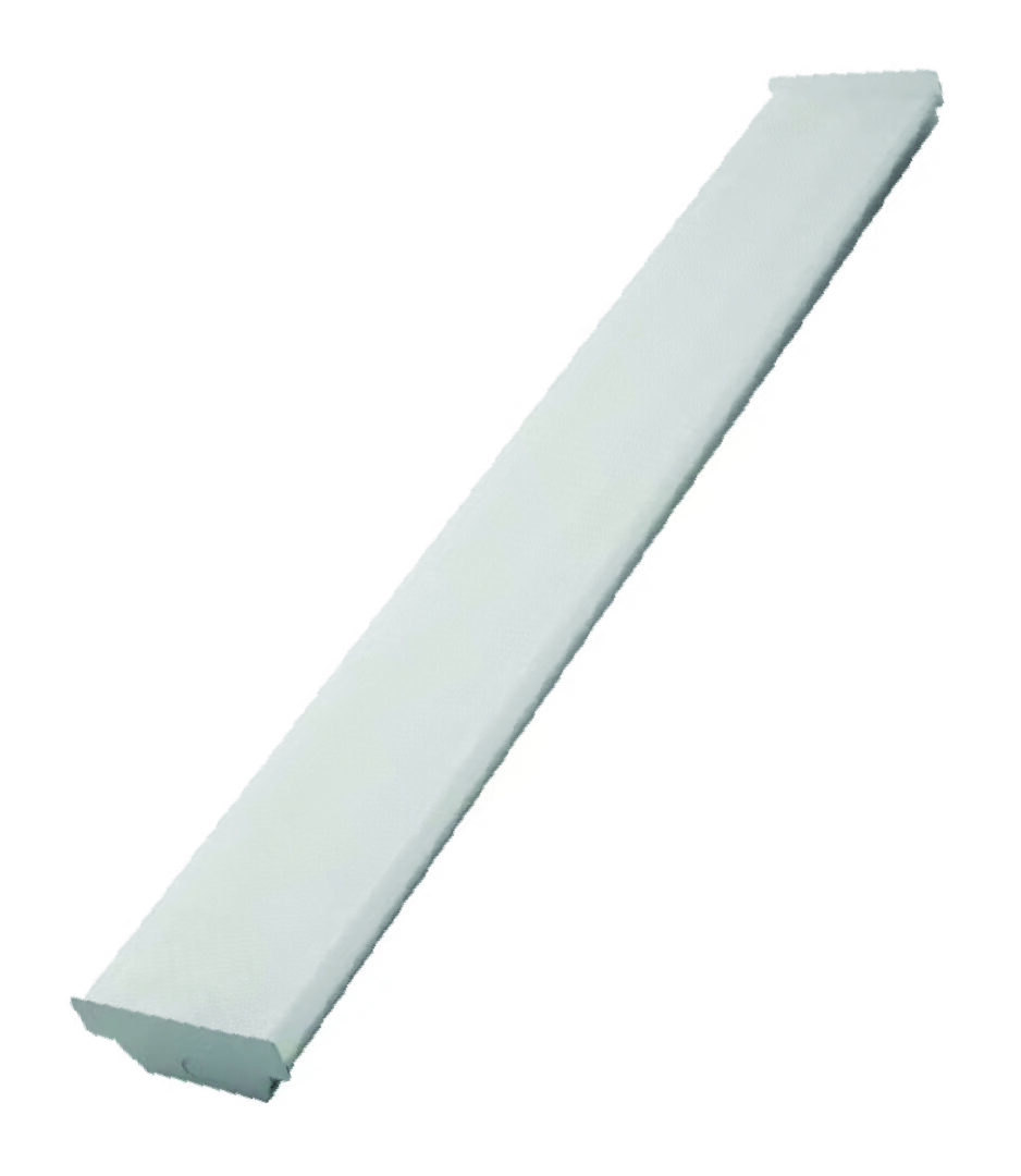 White, rectangular plastic beam on white background.