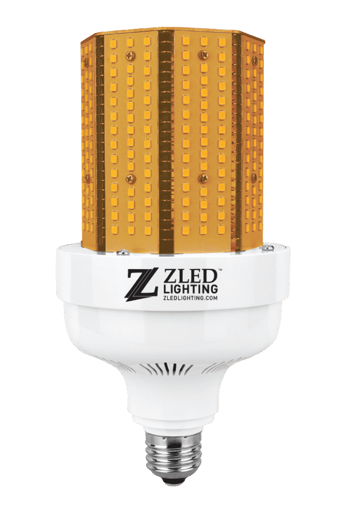 LED light bulb with ZLED Lighting branding.