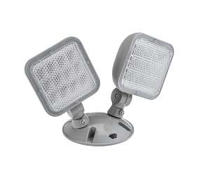 Dual square LED emergency lights.