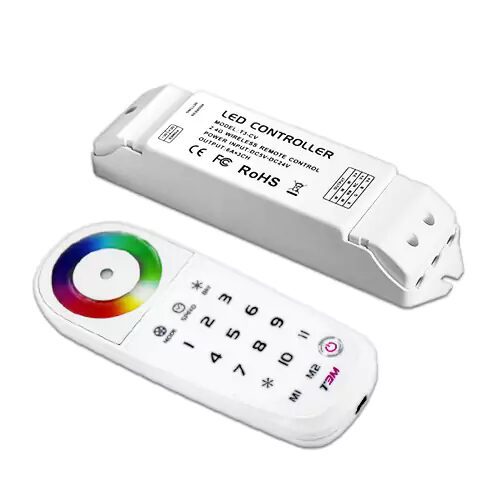 LED controller with remote and color wheel.