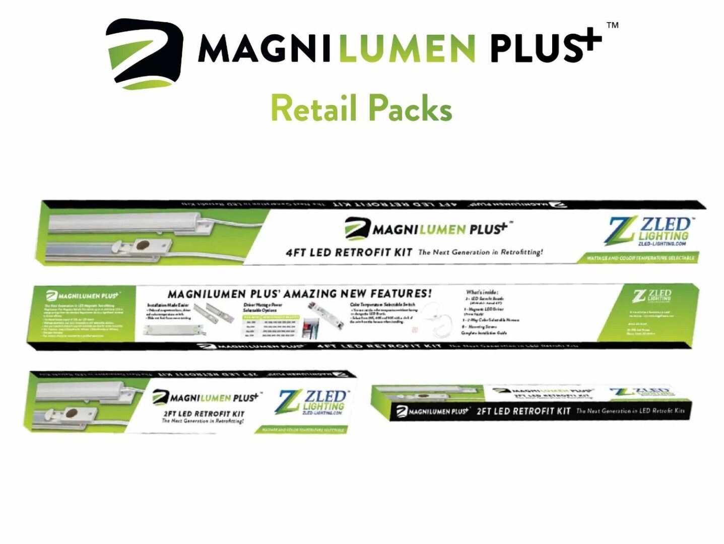 MagniLumen Plus LED retrofit kit packaging.
